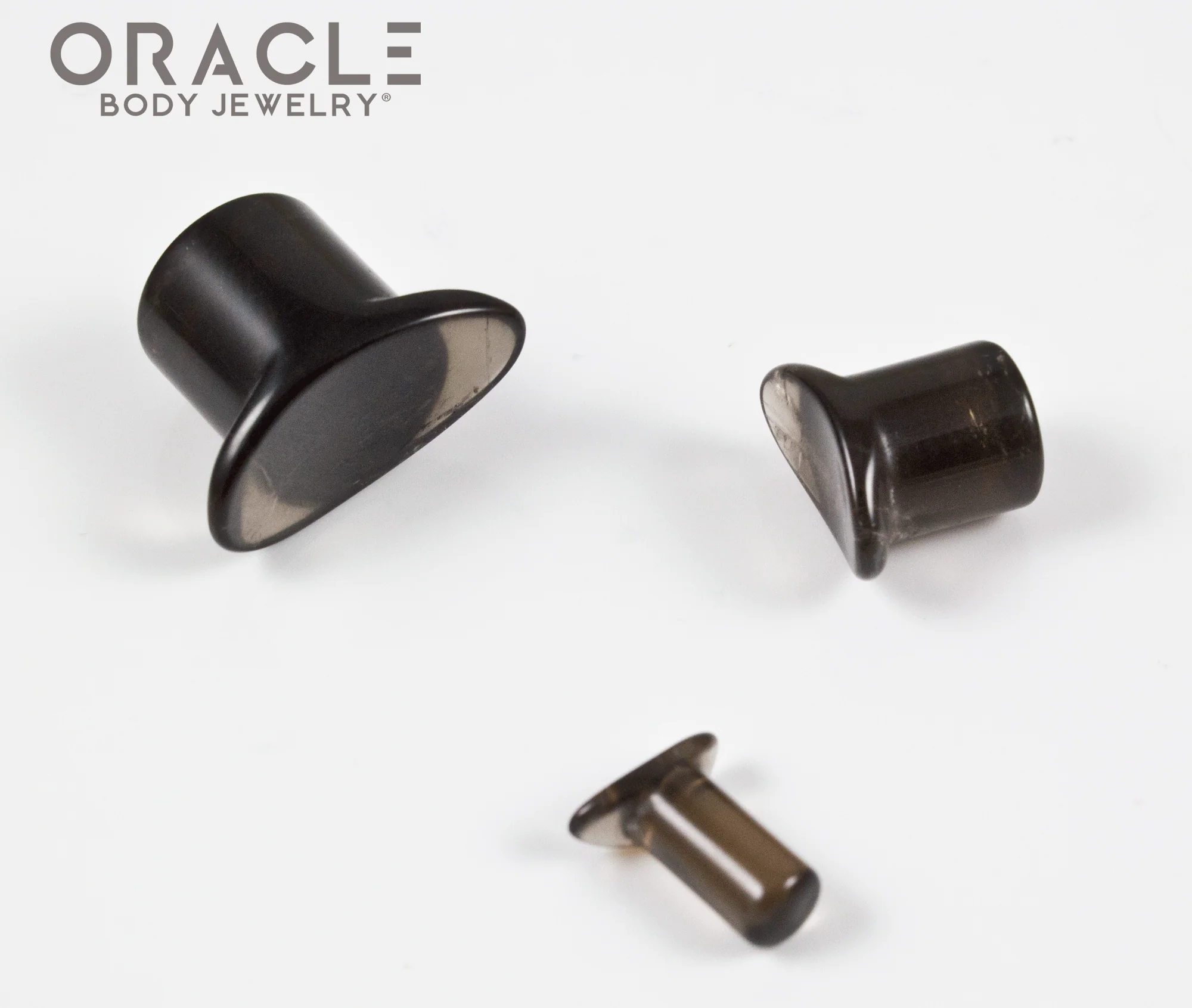 Dark Smoky Quartz Labrets 8g Through 1/2" - Image 3