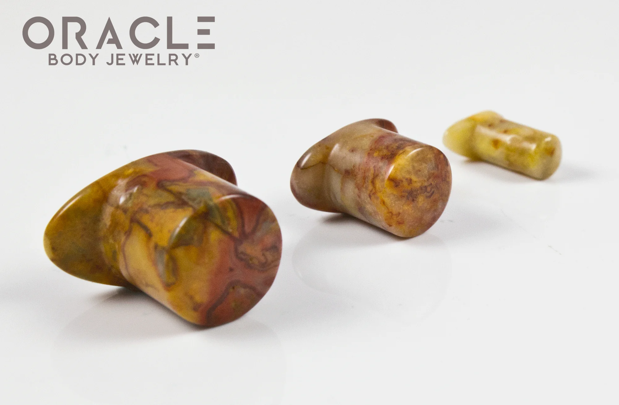 Crazy Lace Agate Labrets 8g Through 1/2" - Image 2