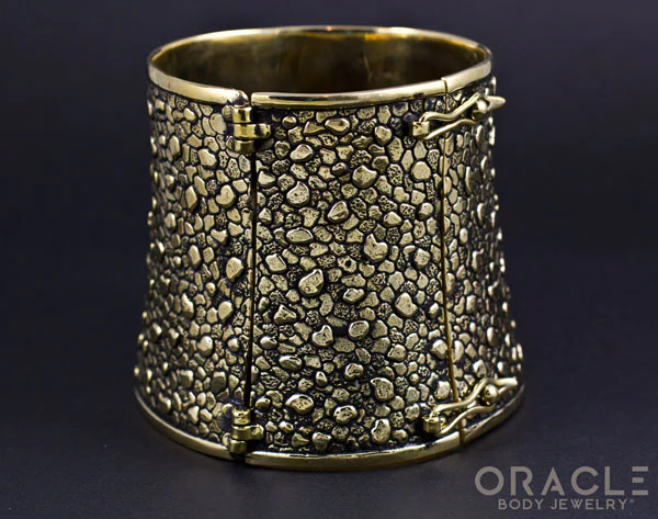 Ruler Cuff Bracelet with Druzy Rough Amethyst - Image 4