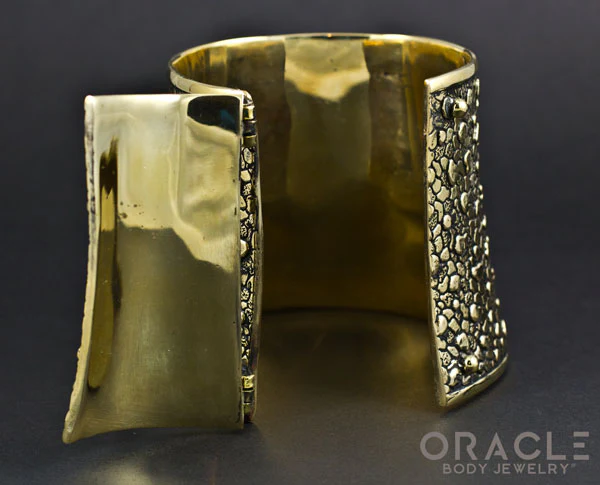 Ruler Cuff Bracelet with Druzy Rough Amethyst - Image 5