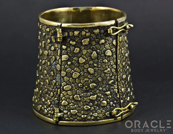 Ruler Cuff Bracelet with Pyrite - Image 4