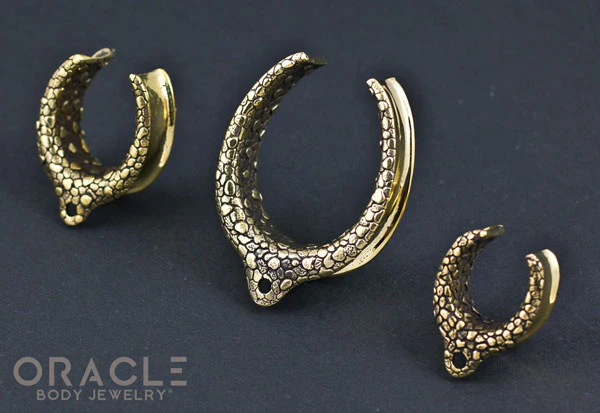 Brass Saddles with Nugget Texture and Tabs - Image 3