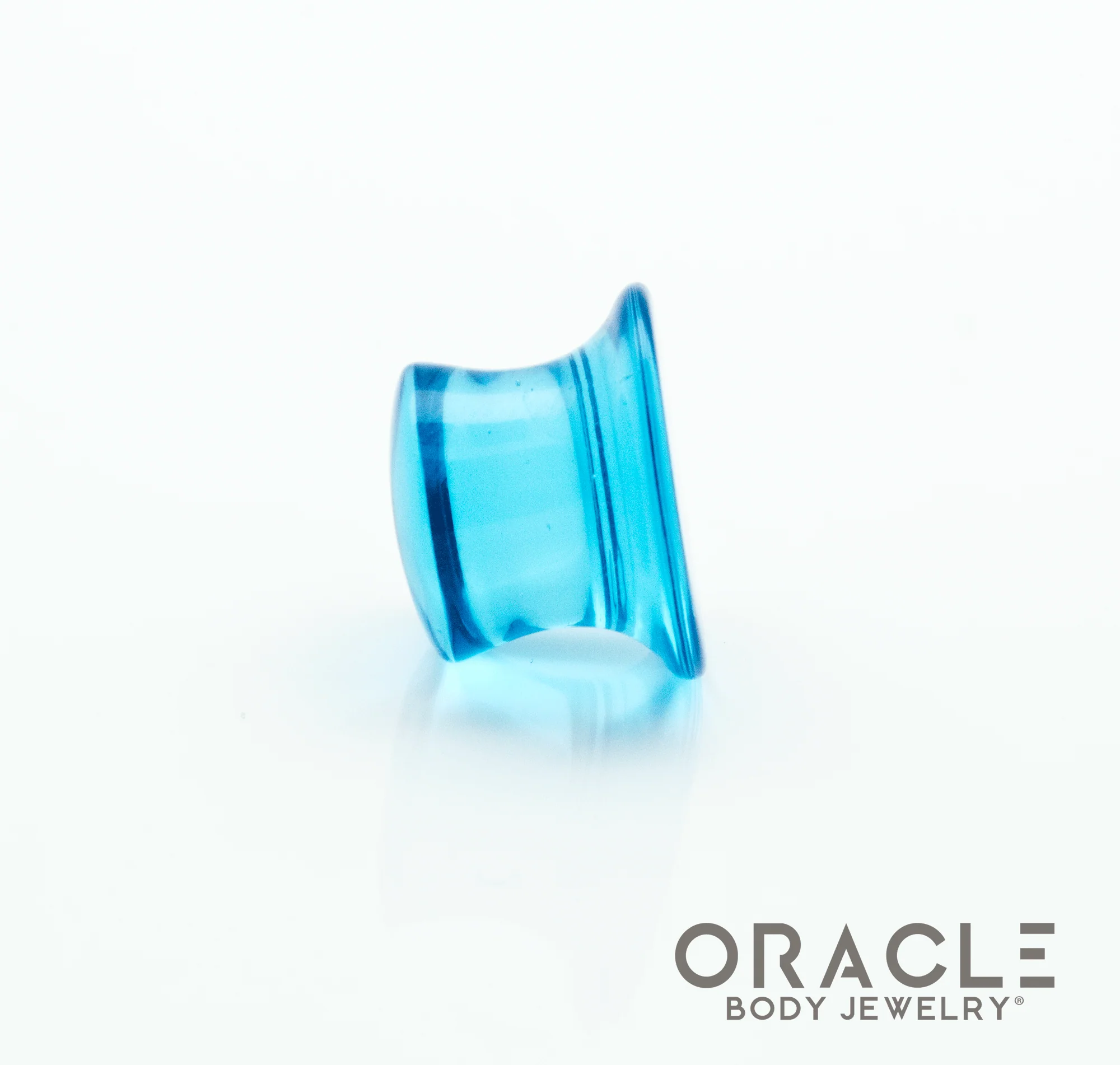 Sapphire Blue Quartz Mayan Style Flare Plugs - Image 3