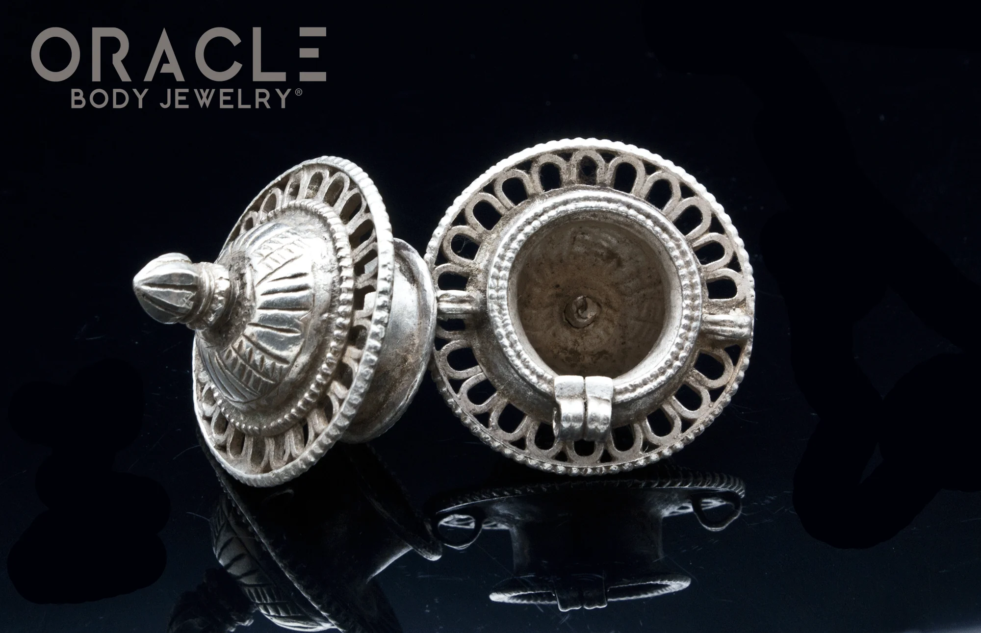Silver Rabari Ear Plugs - Image 2