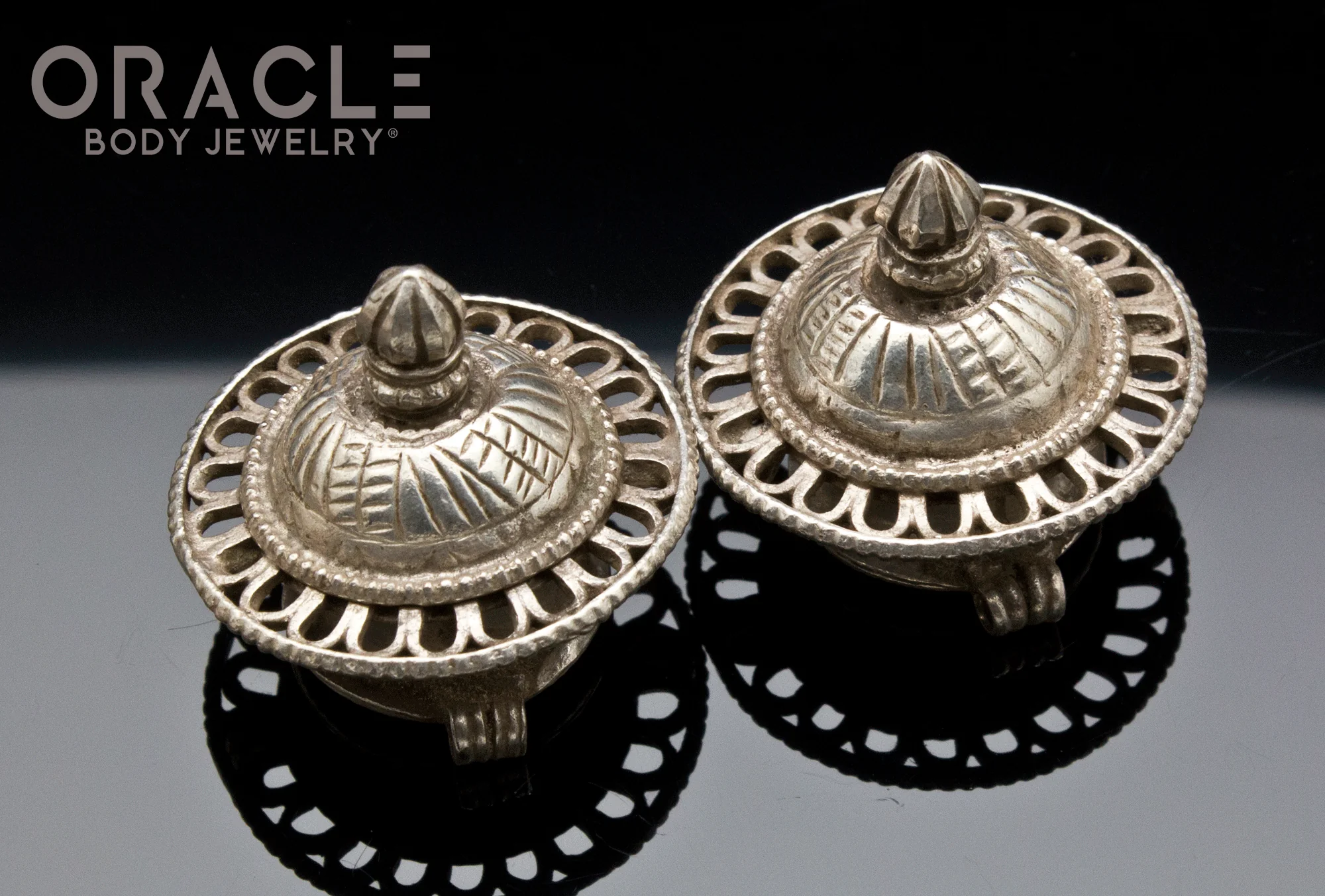 Silver Rabari Ear Plugs - Image 3