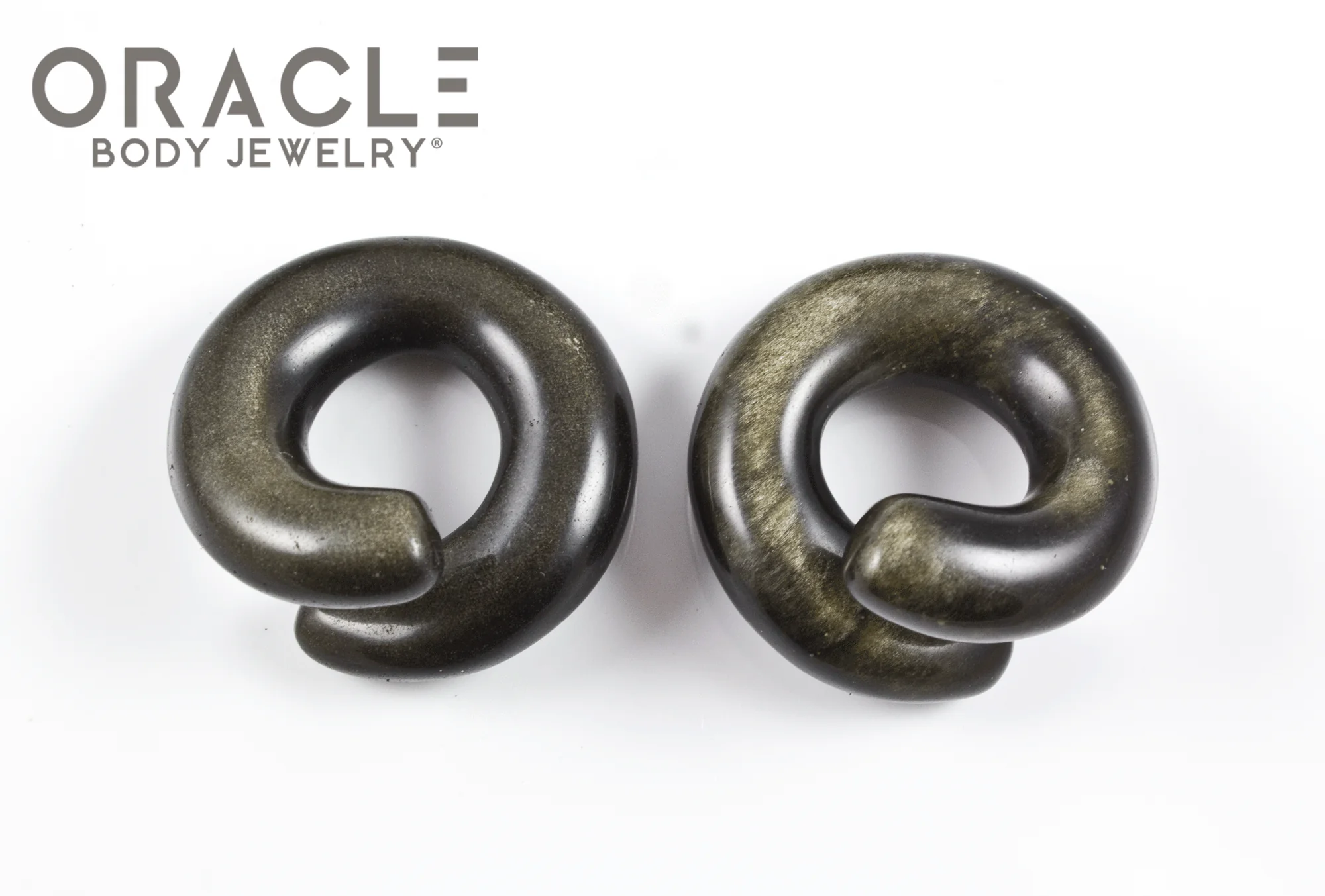 Small Gold Obsidian Coils
