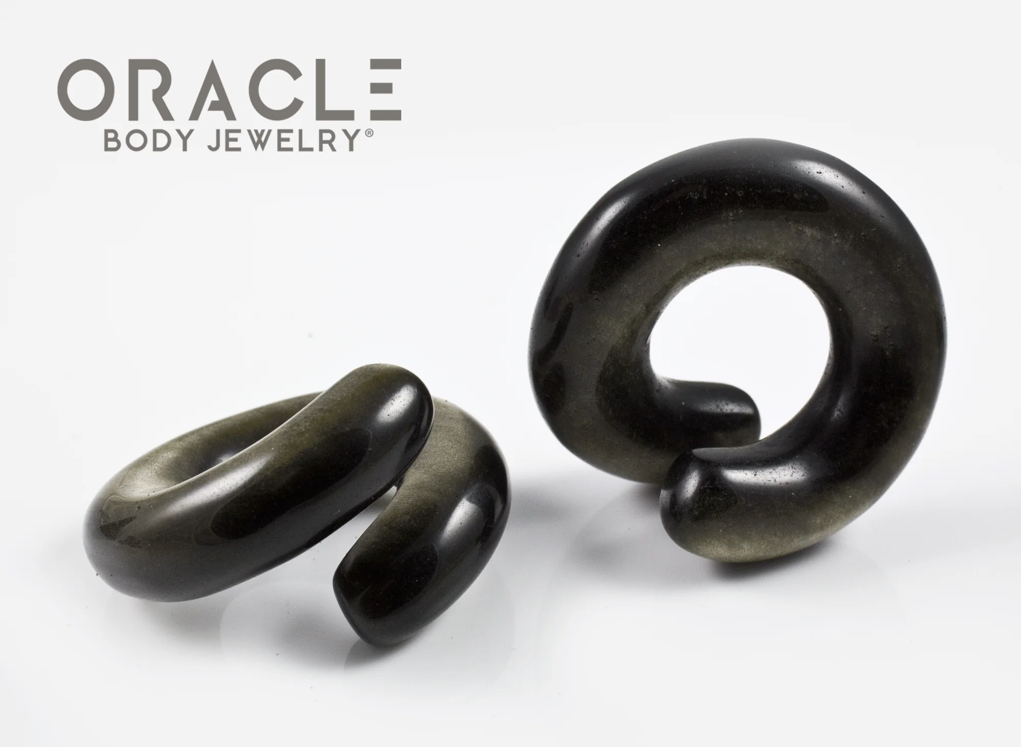 Small Gold Obsidian Coils - Image 2