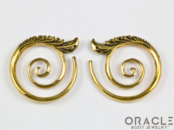 Small Temple Spiral Brass Weights - Image 2