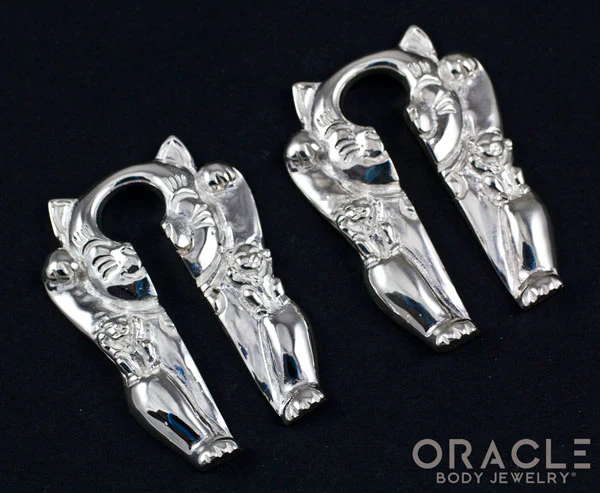 Solid Silver Maneki Neko Weights - Image 2