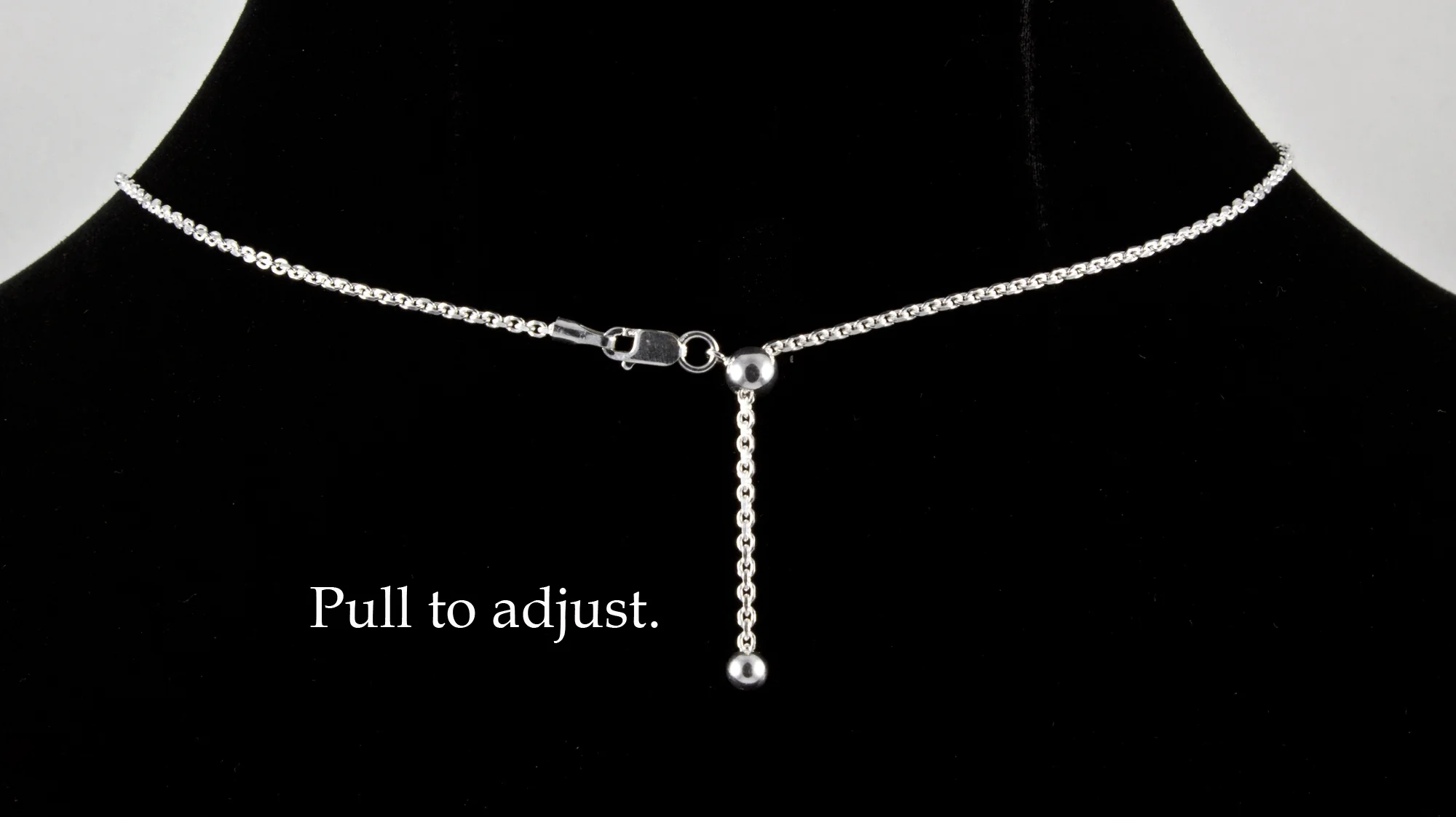 Sterling Silver Adjustable Cable Chain - Image 3