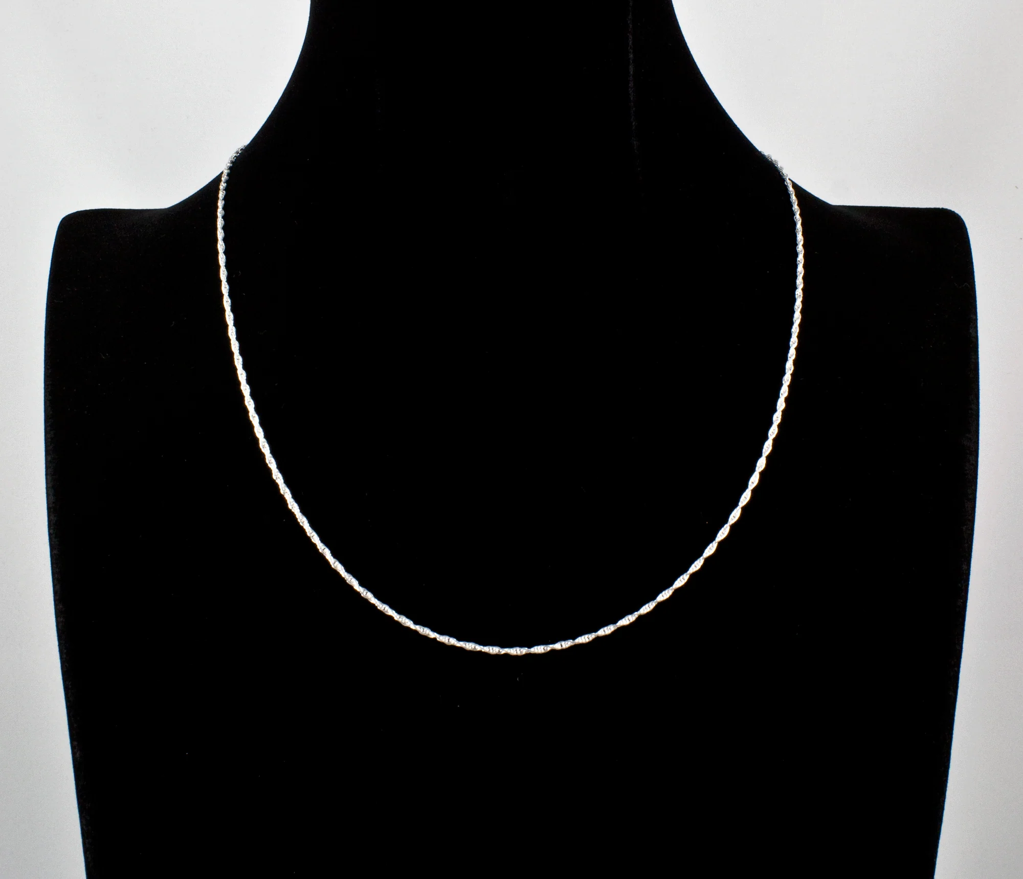 Sterling Silver Adjustable Rope Chain
