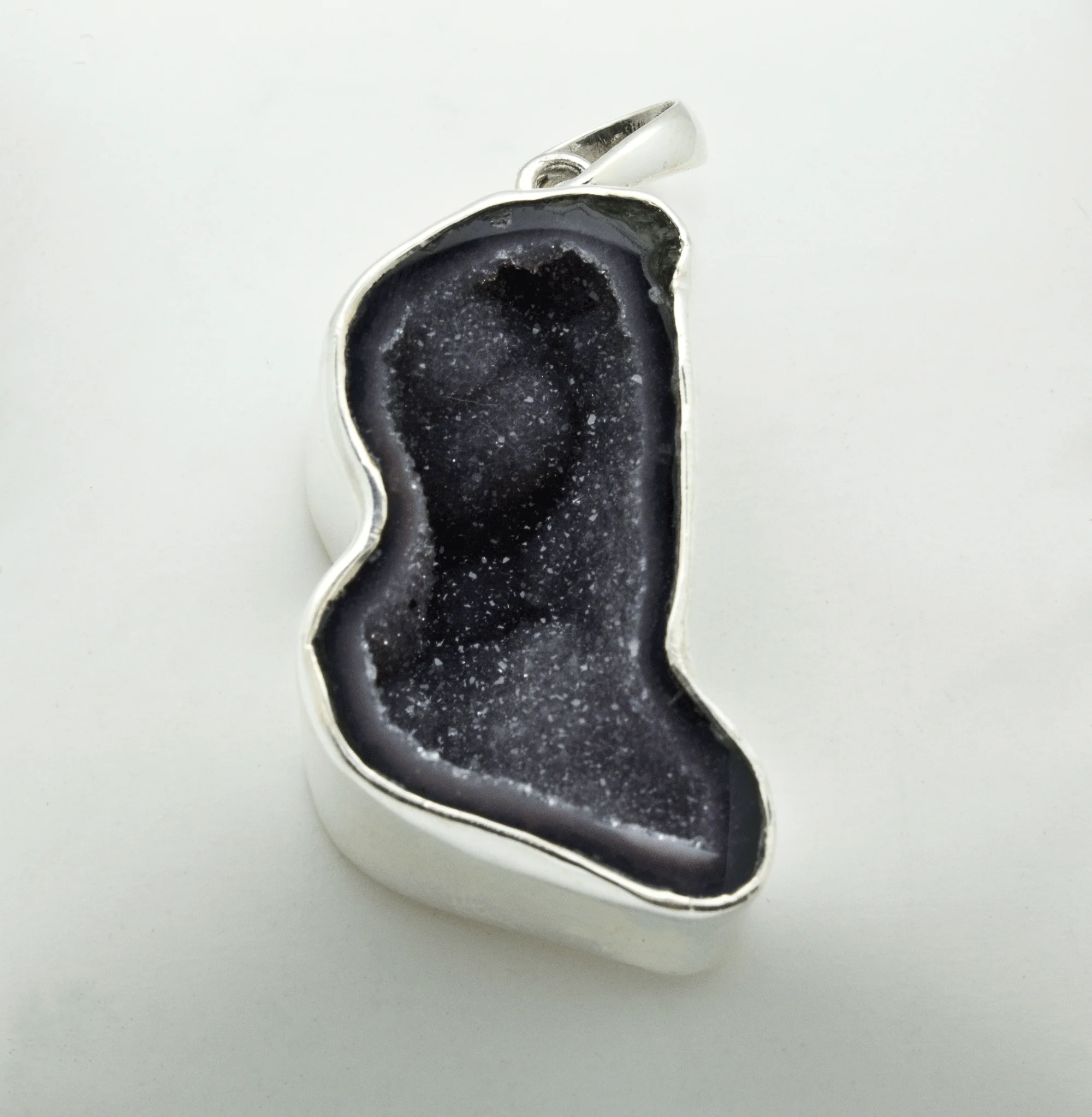 Sterling Silver Agate Druzy Geode Pendant
