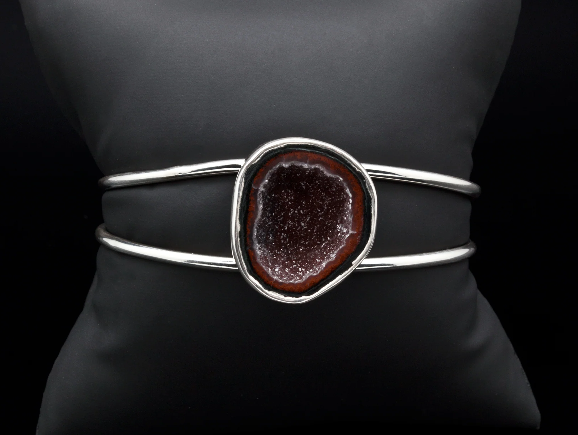 Sterling Silver Agate Geode Bracelet - Image 2