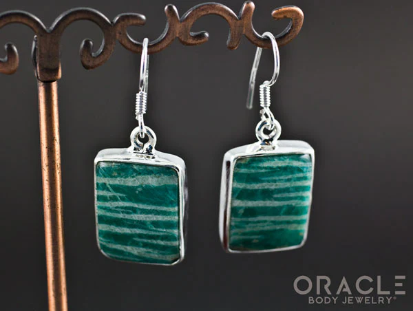 Sterling Silver Amazonite Earrings