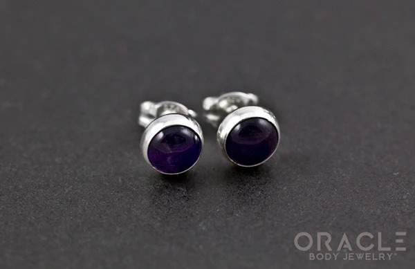 Sterling Silver Amethyst Earrings