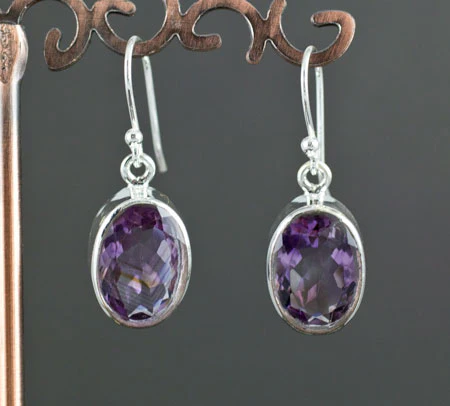 Sterling Silver Amethyst Earrings