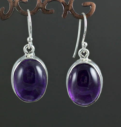 Sterling Silver Amethyst Earrings - Image 2