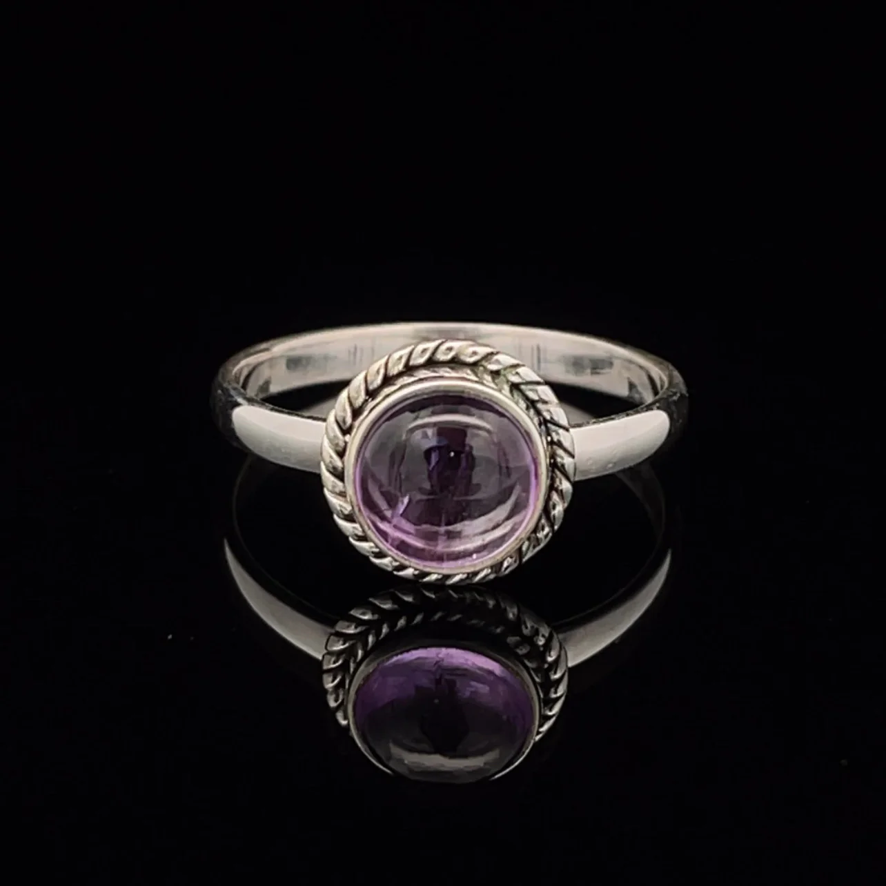 Sterling Silver Amethyst Ring Size 11