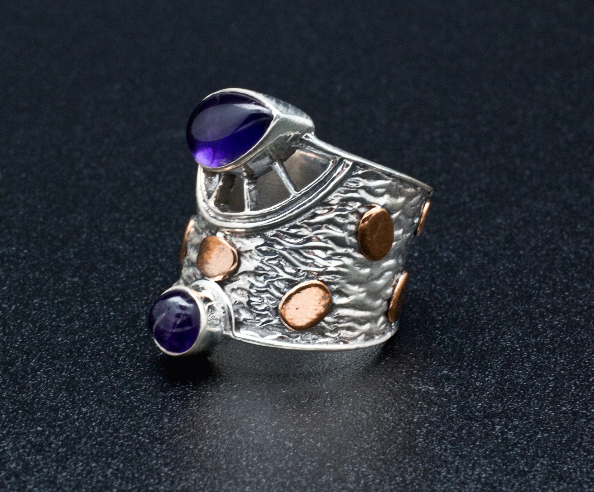 Sterling Silver Amethyst Ring Size 6.5 - Image 2