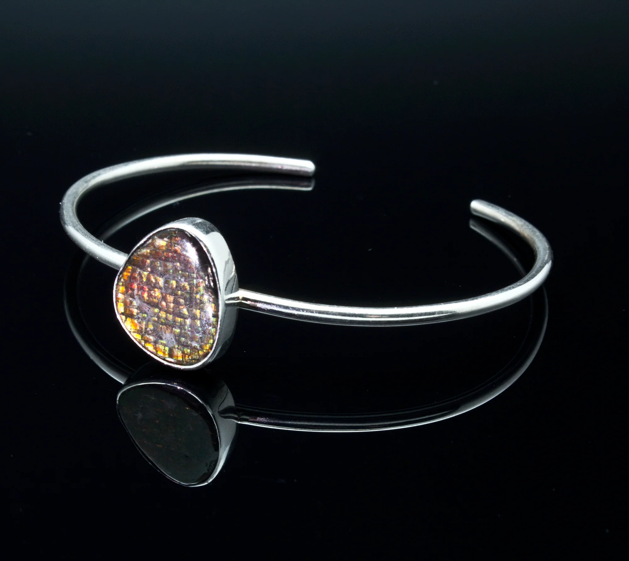 Sterling Silver Ammolite Bracelet - Image 2