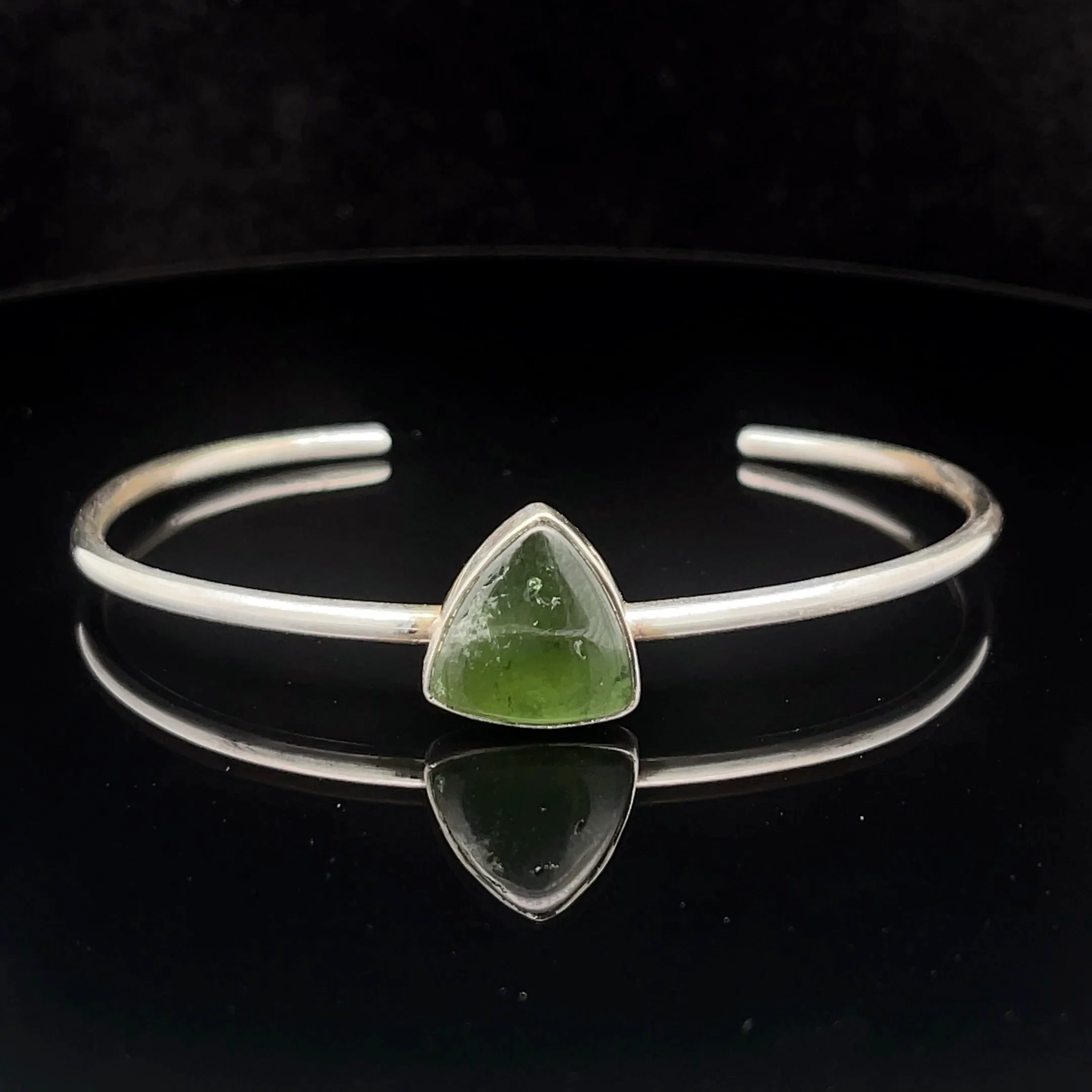 Sterling Silver Ammolite Cuff Bracelet - Image 2