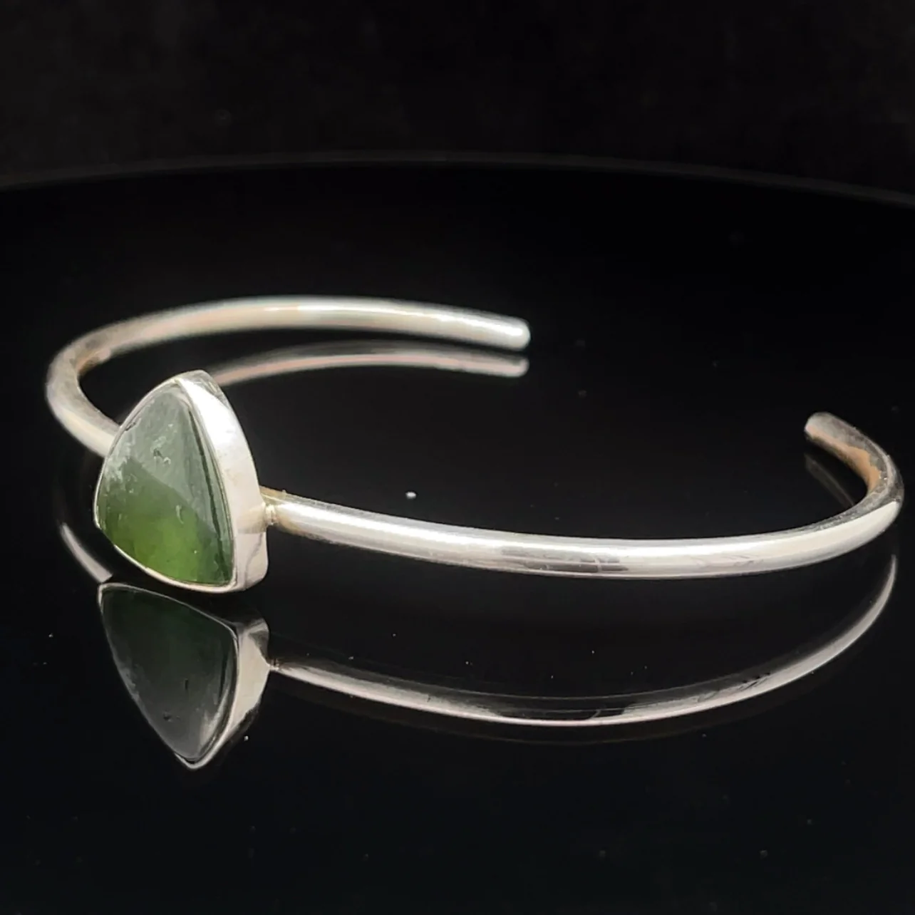 Sterling Silver Ammolite Cuff Bracelet - Image 4