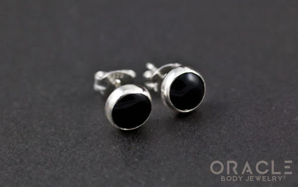 Sterling Silver Black Onyx Earrings