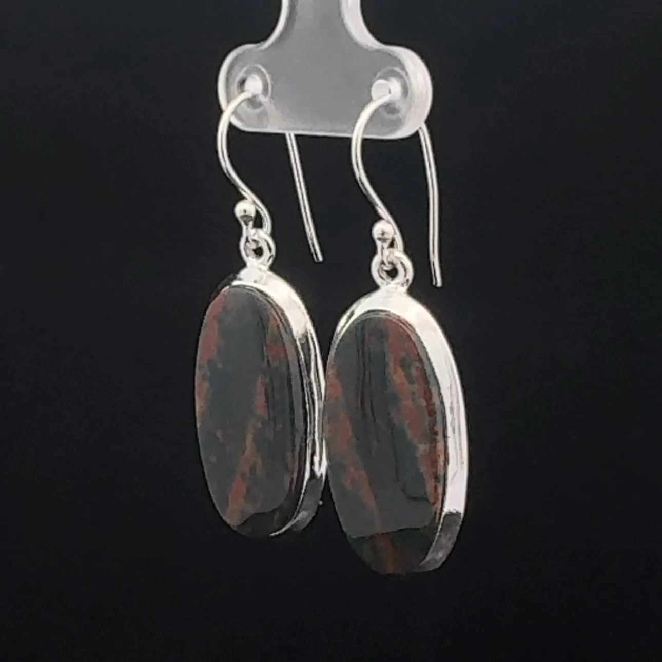 Sterling Silver Bloodstone Earrings - Image 3