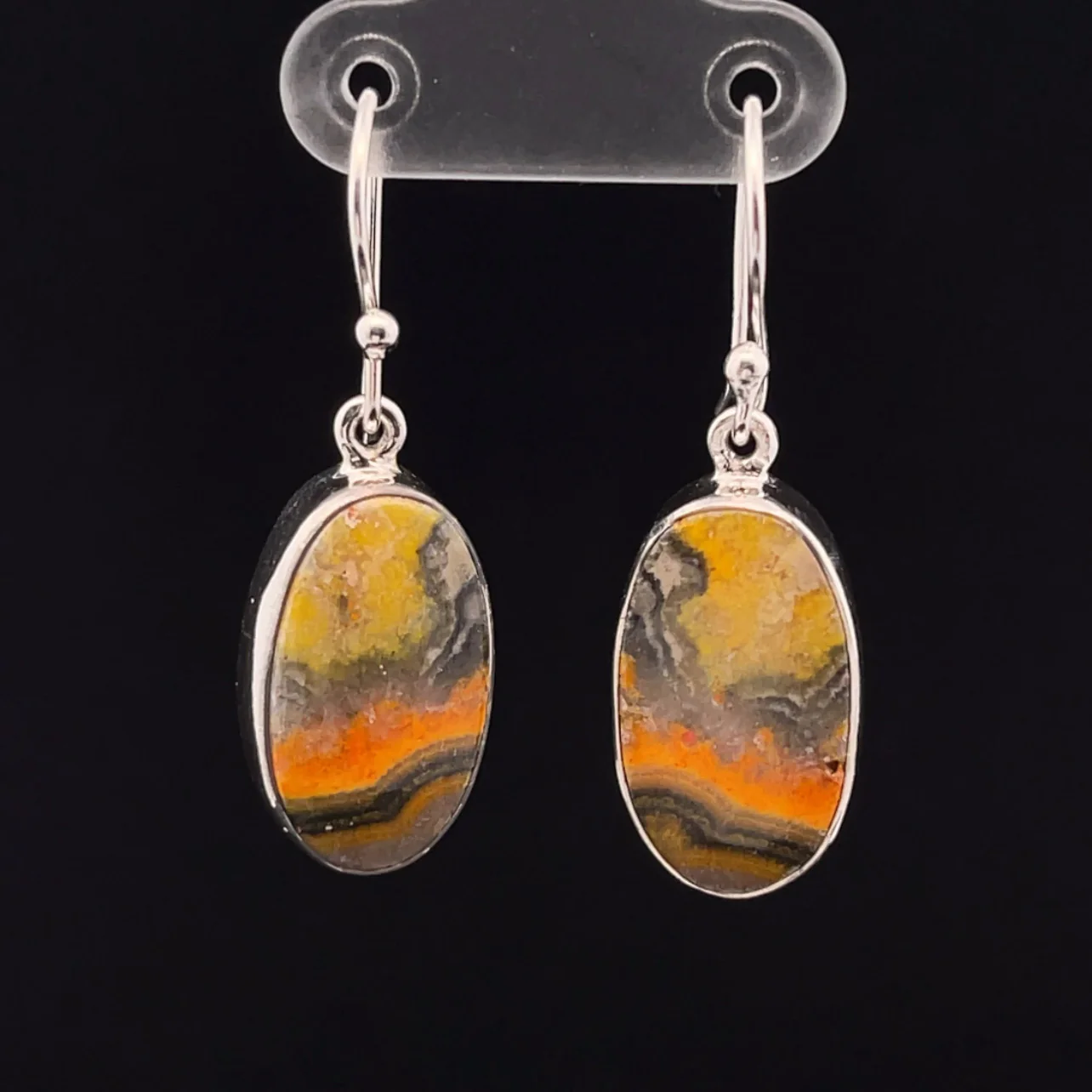Sterling Silver Bumble Bee Jasper Earrings