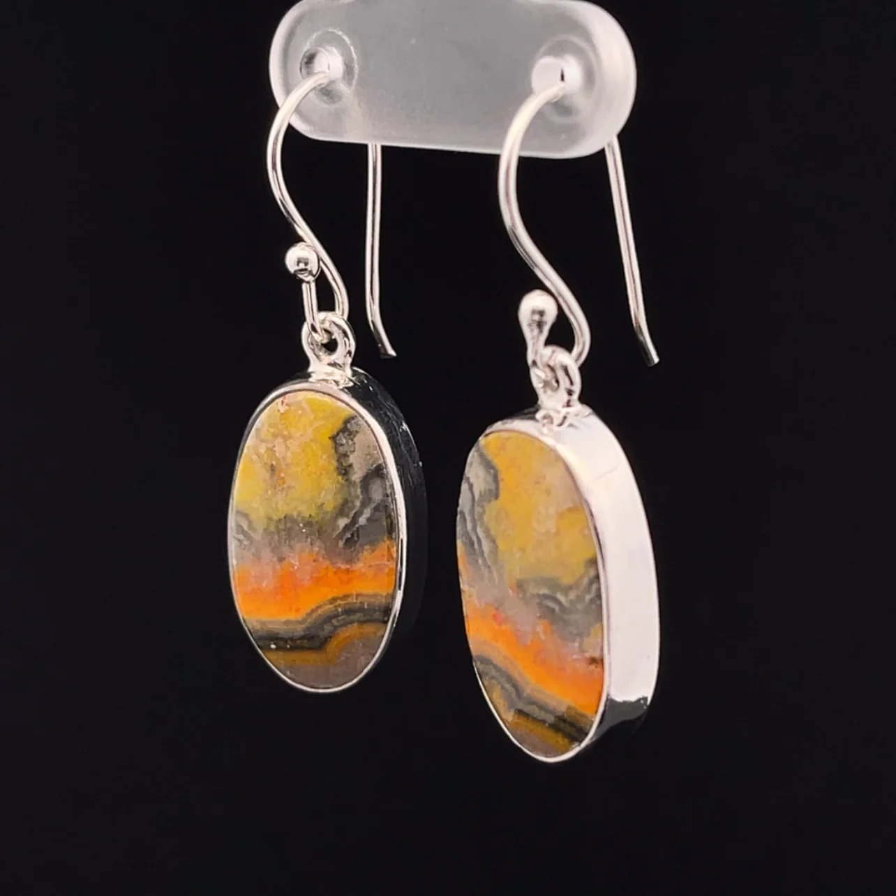 Sterling Silver Bumble Bee Jasper Earrings - Image 3