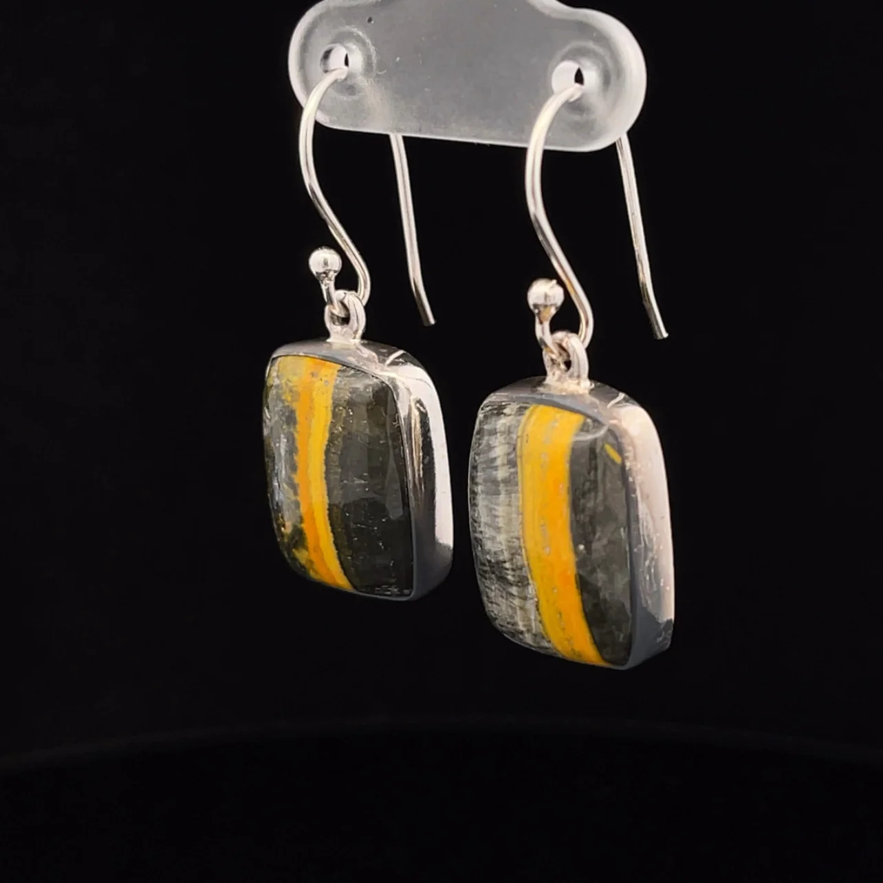 Sterling Silver Bumble Bee Jasper Earrings - Image 3