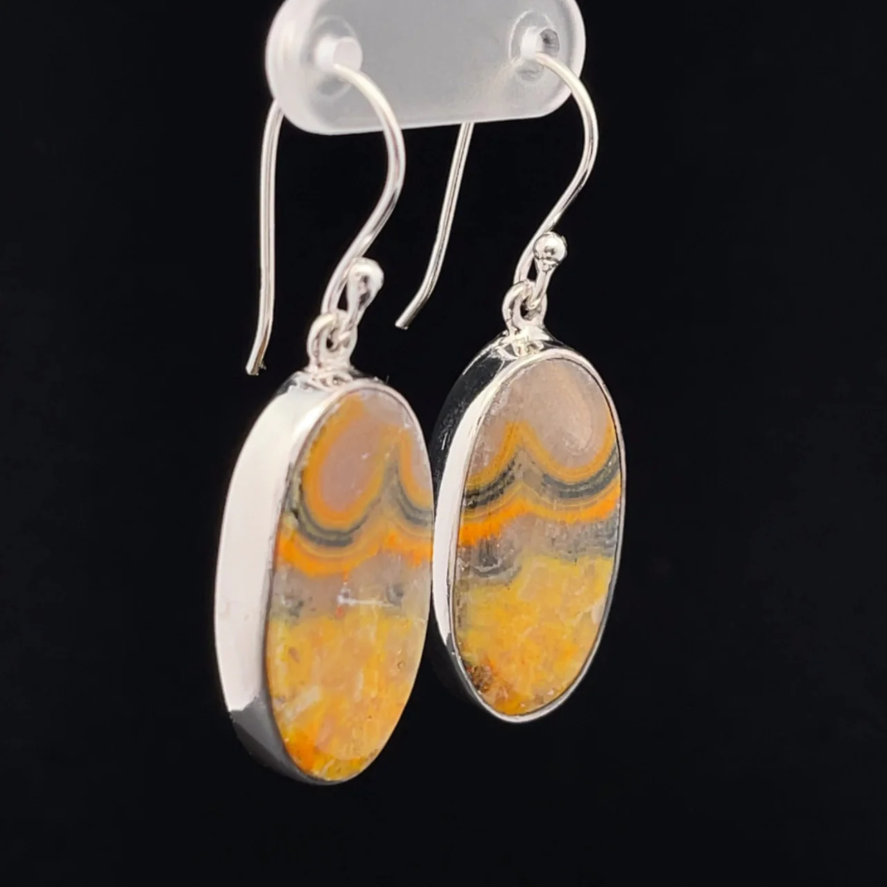 Sterling Silver Bumble Bee Jasper Earrings - Image 2