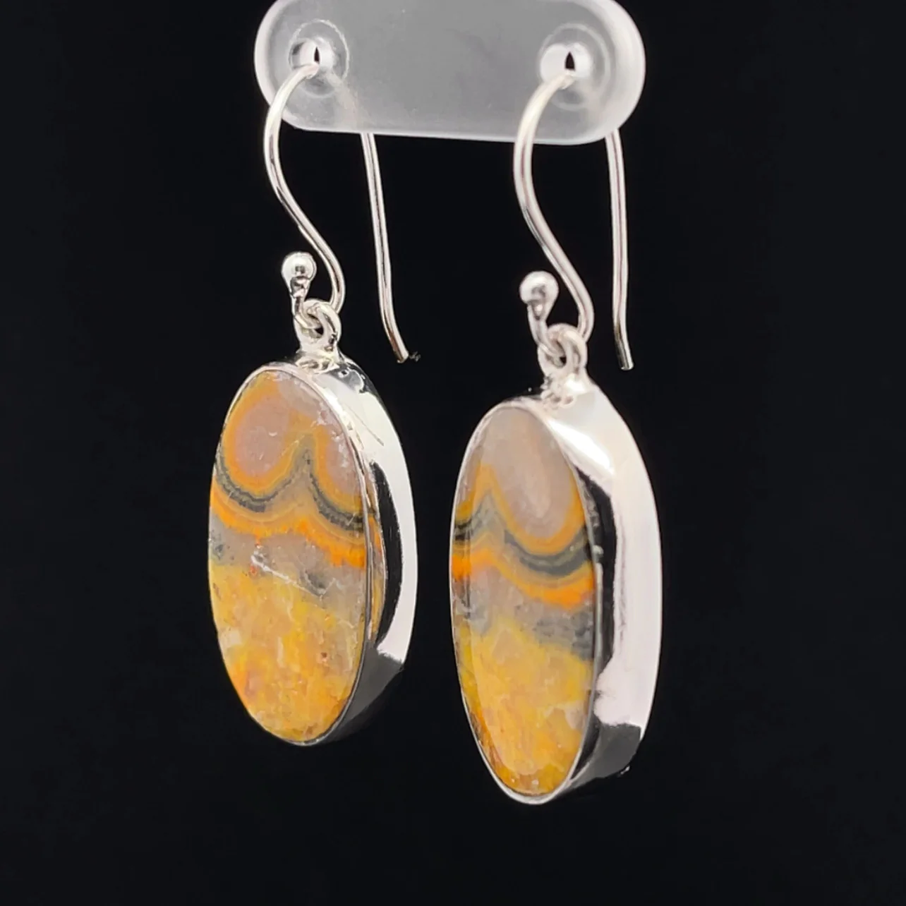 Sterling Silver Bumble Bee Jasper Earrings - Image 3