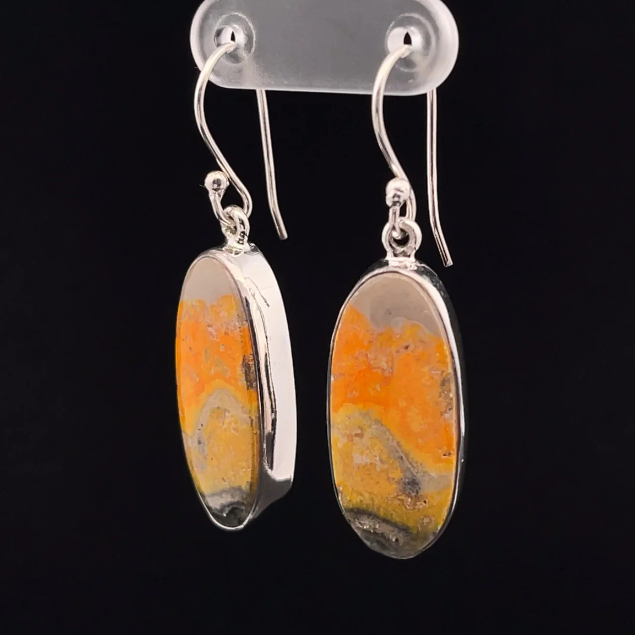 Sterling Silver Bumble Bee Jasper Earrings - Image 3