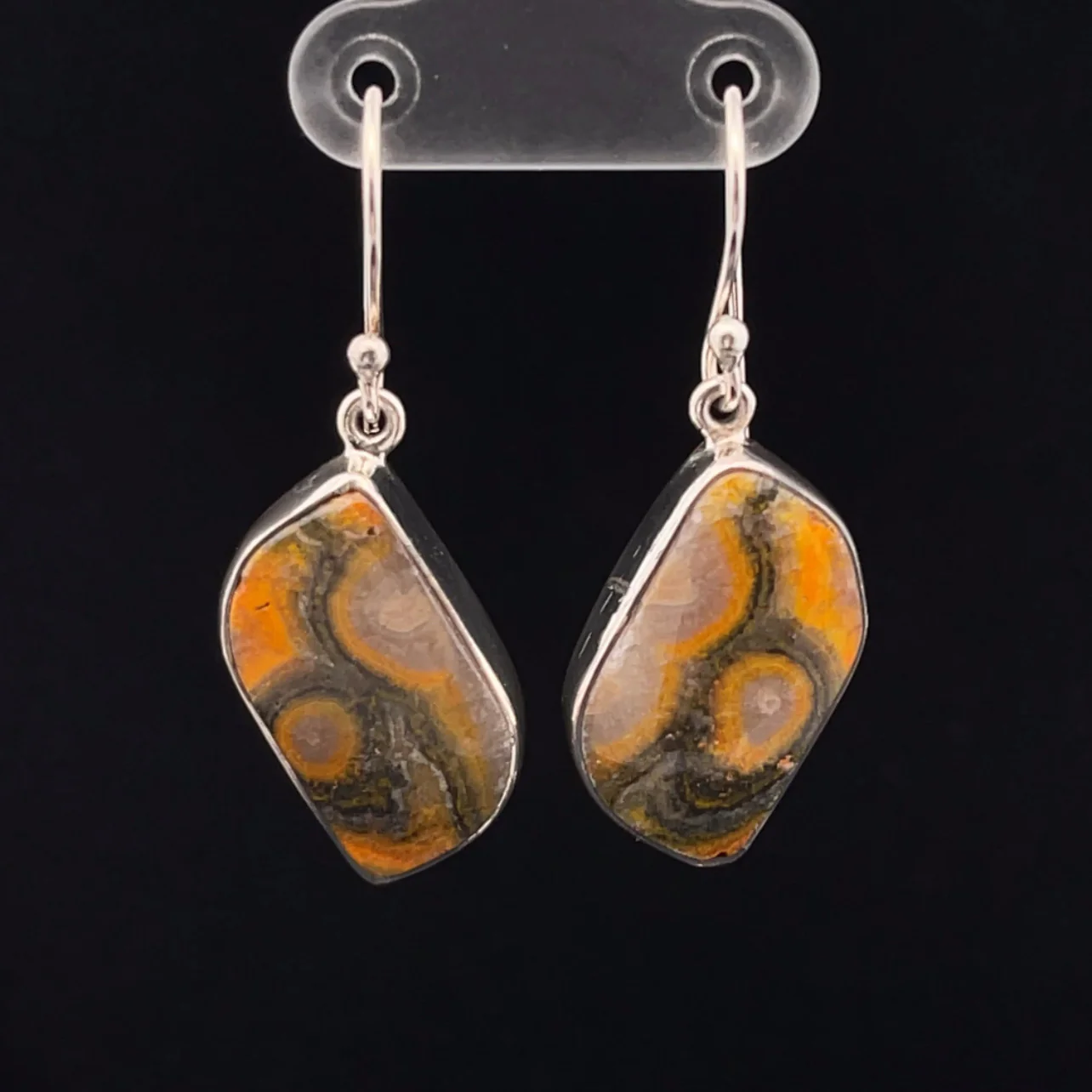 Sterling Silver Bumble Bee Jasper Earrings