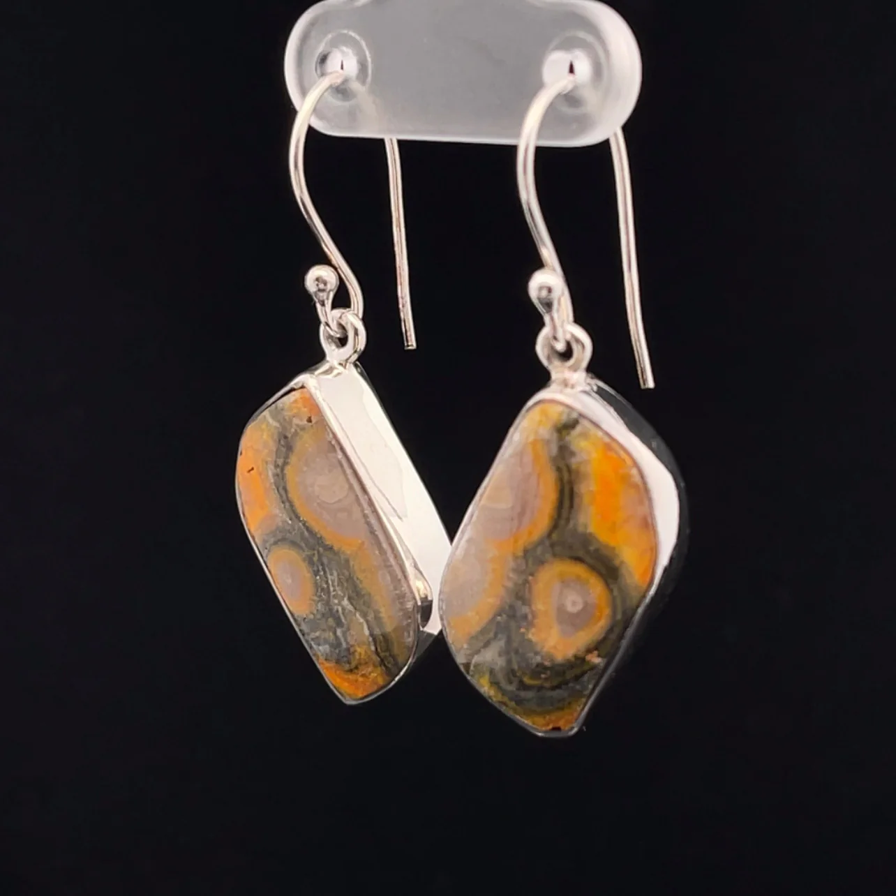Sterling Silver Bumble Bee Jasper Earrings - Image 3