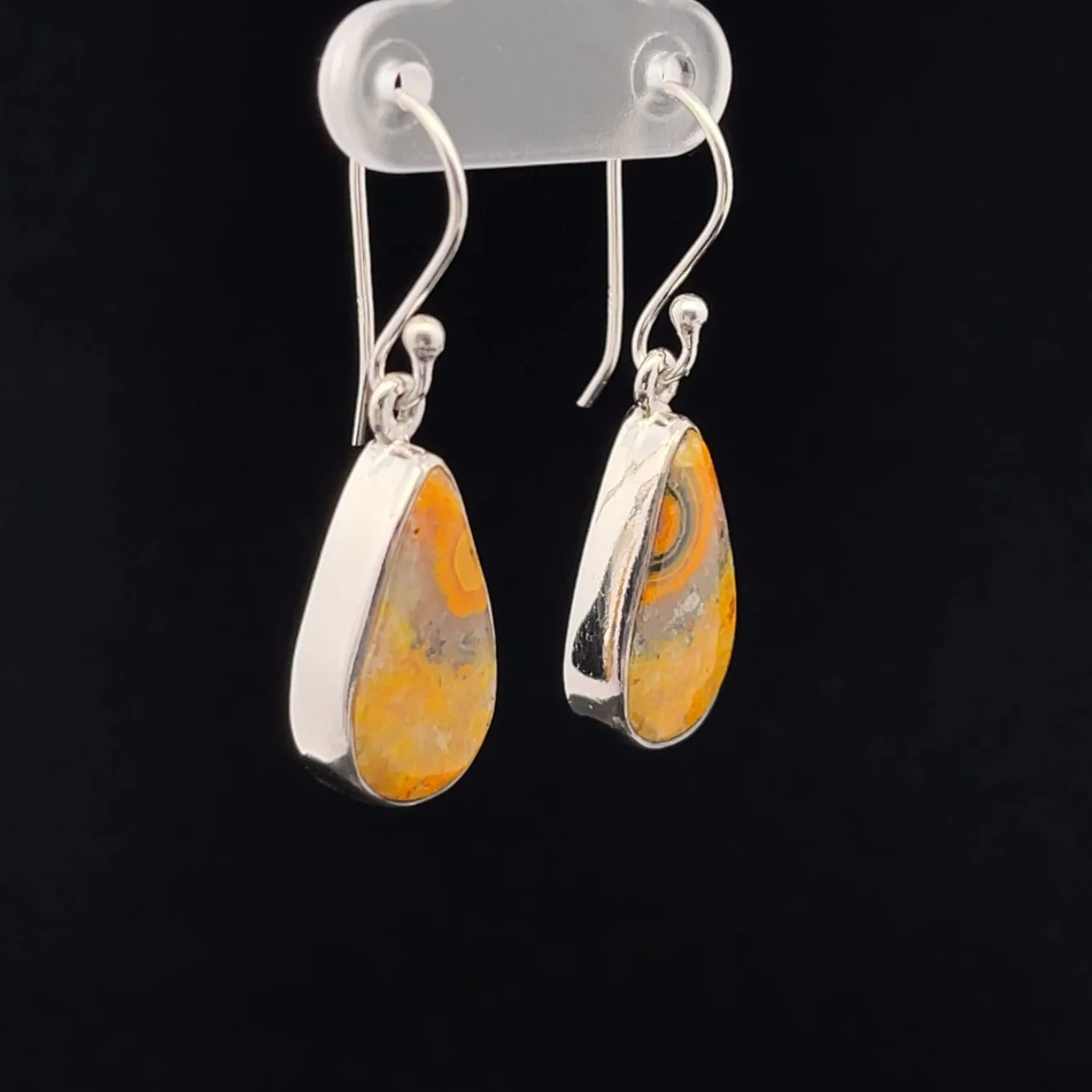 Sterling Silver Bumble Bee Jasper Earrings - Image 2