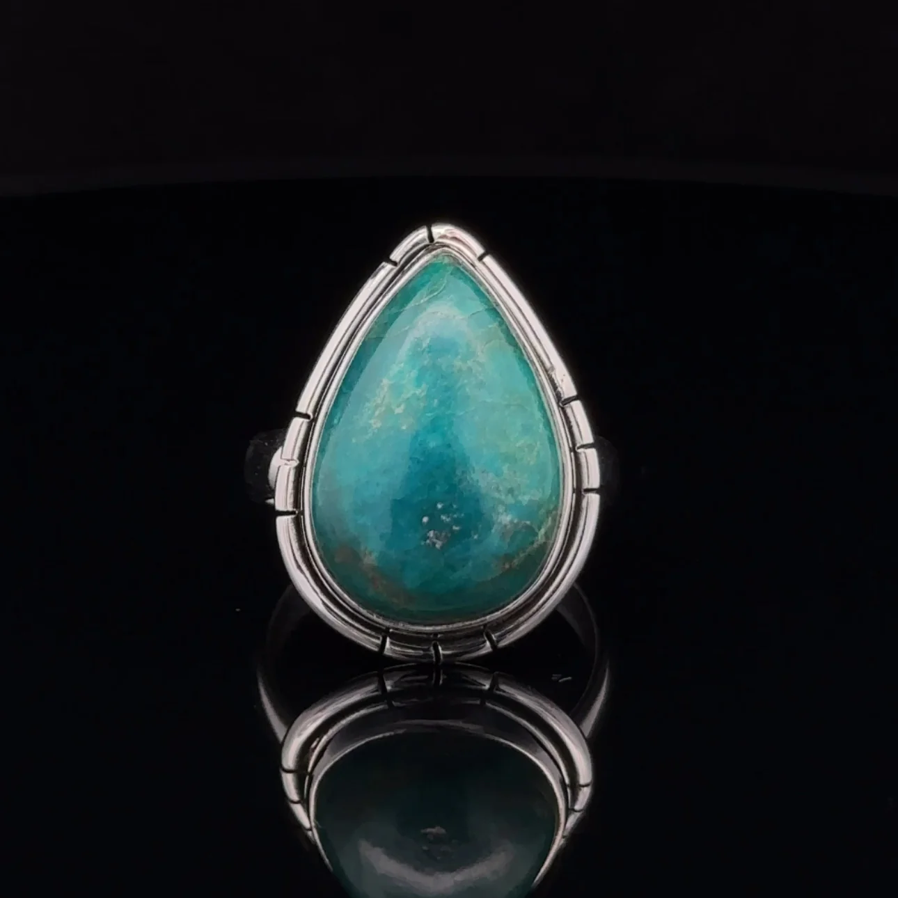 Sterling Silver Chrysocolla Ring Size 7