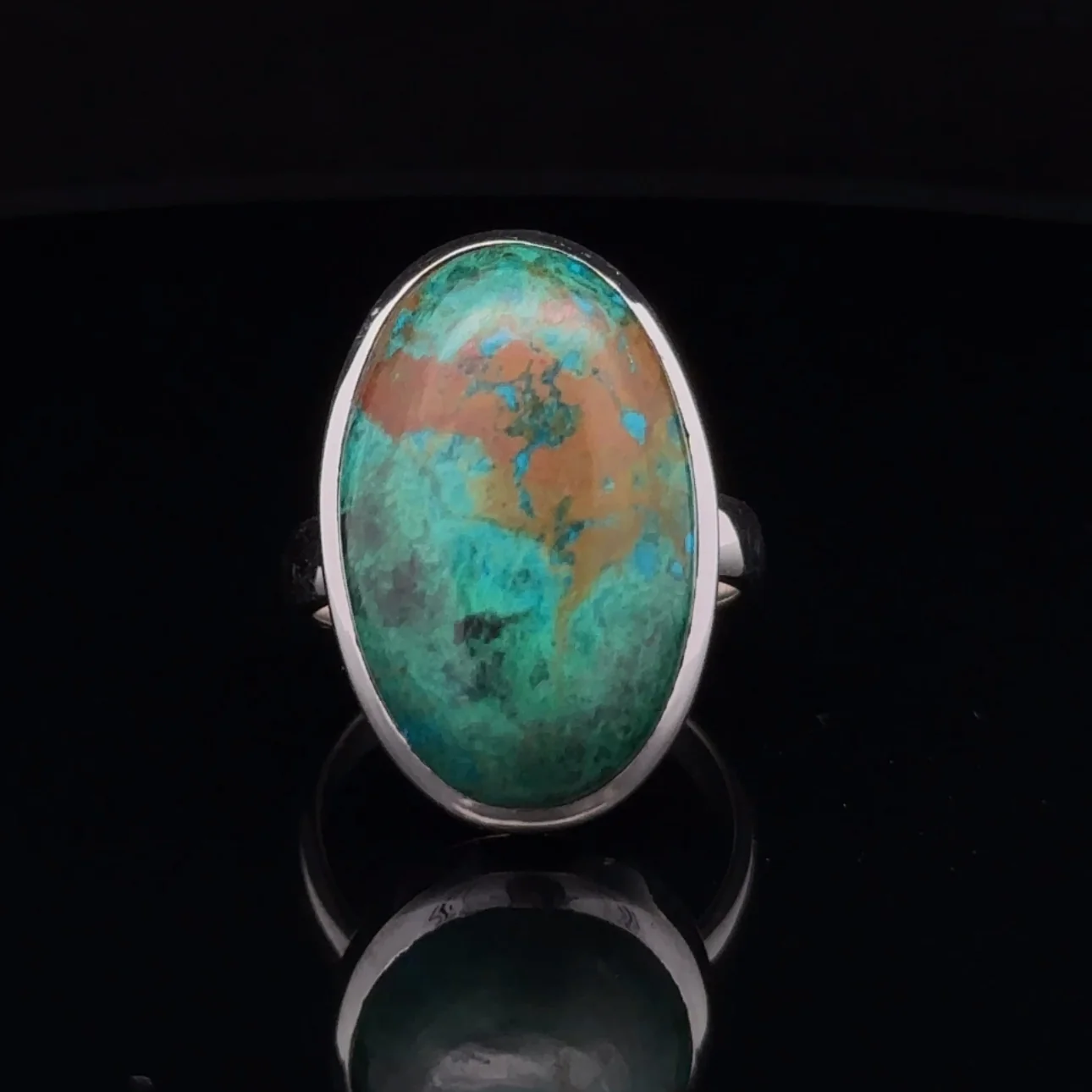 Sterling Silver Chrysocolla Ring Size 7