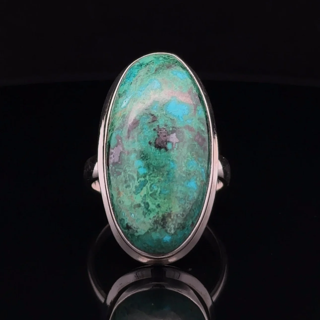 Sterling Silver Chrysocolla Ring Size 9