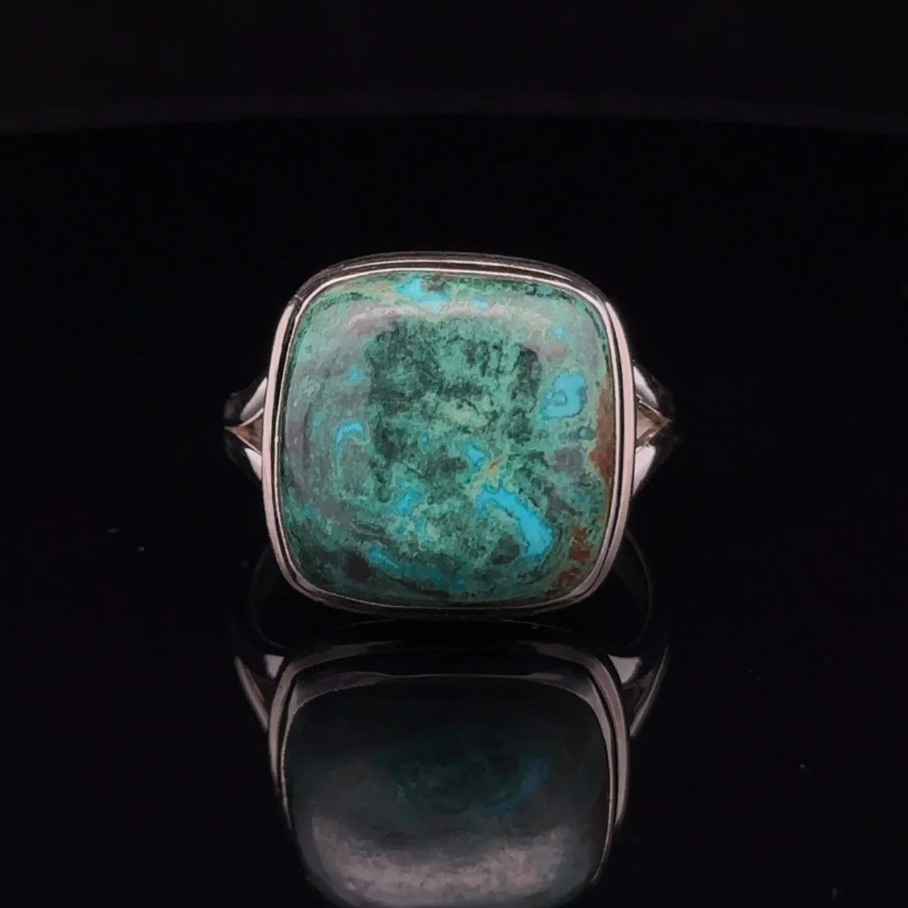 Sterling Silver Chrysocolla Ring Size 11