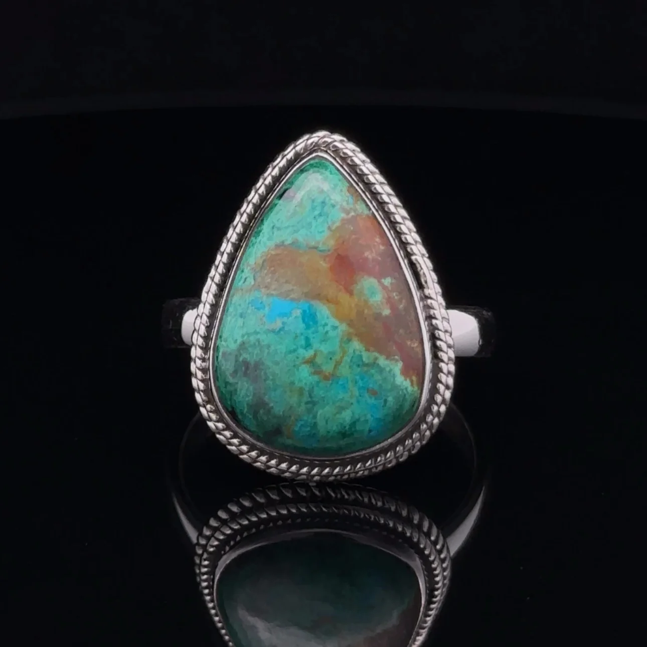 Sterling Silver Chrysocolla Ring Size 11