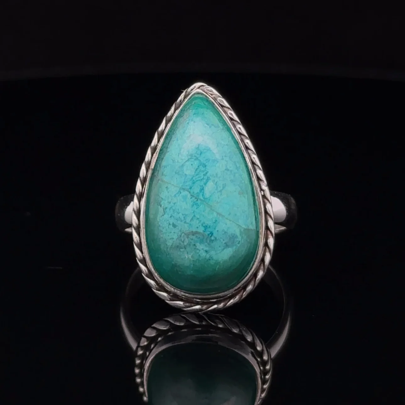 Sterling Silver Chrysocolla Ring Size 7