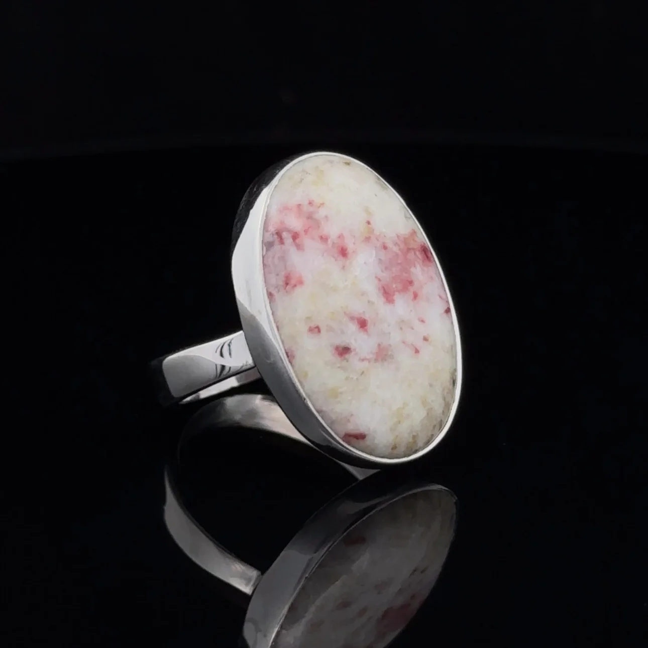 Sterling Silver Cinnabar Ring Size 7 - Image 2