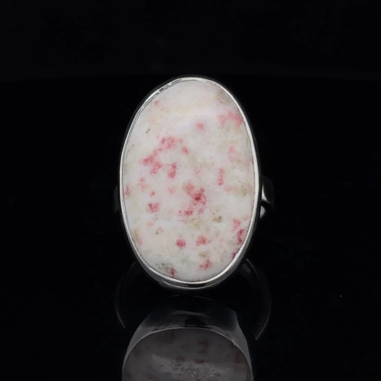 Sterling Silver Cinnabar Ring Size 6