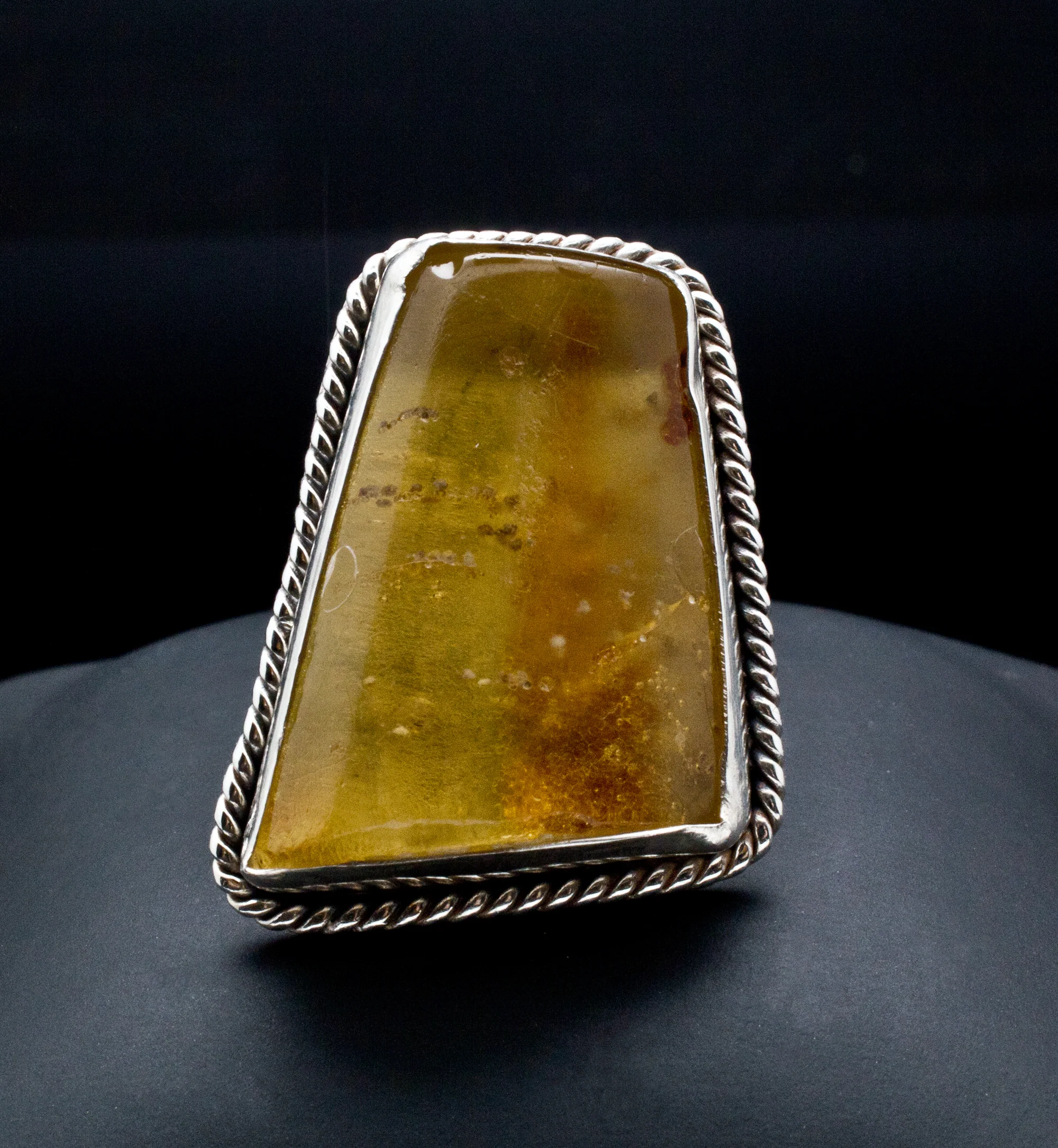Sterling Silver Copal Amber Ring Size 8 - Image 2