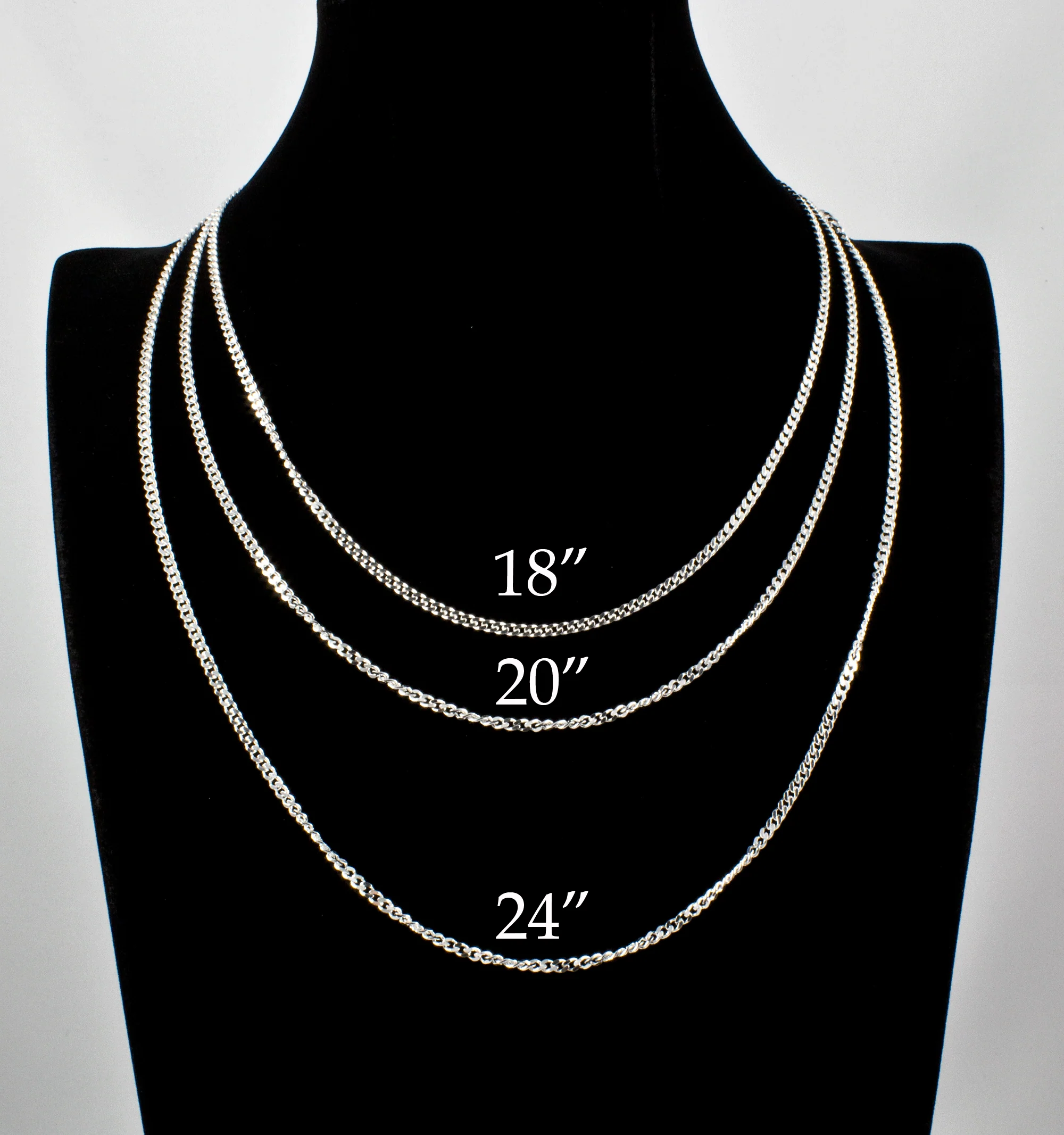 Sterling Silver Curb Chains 2.5mm