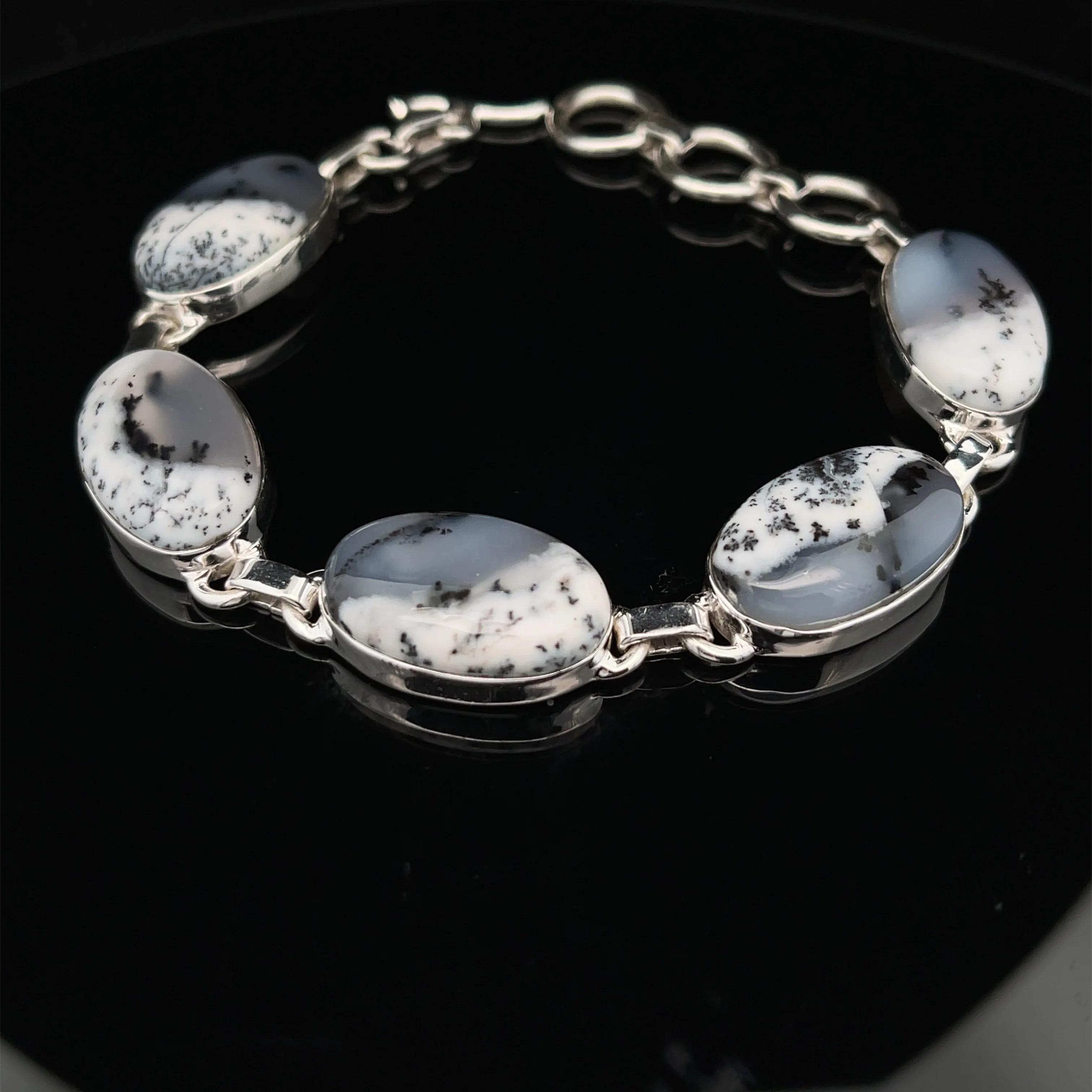 Sterling Silver Dendritic Opal Bracelet - Image 5