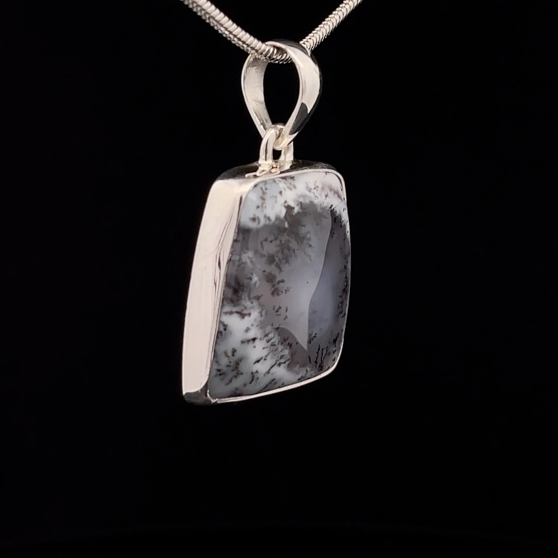 Sterling Silver Dendritic Opal Pendant - Image 2