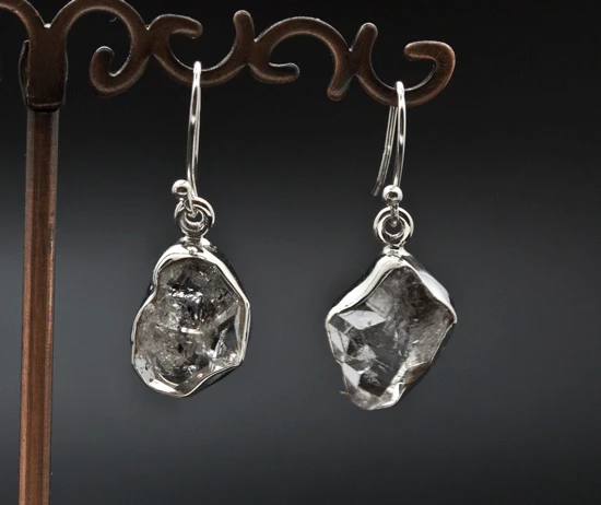 Sterling Silver Herkimer Diamond Earrings - Image 2